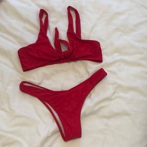 Zaful bright red swimsuit